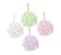 Healvian 4piezas Bola De Baño Esponjosa Rica Exfoliante Cuerpo Esponja De Ducha Herramienta De Baño