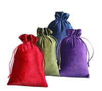 Healvian 4piezas Bolsas De Cordón Para Envoltura De Joyería y Dulces Para Fiestas Bodas y