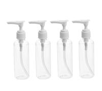 Healvian 4piezas Botellas de Prensado para Almacenar Loción Cosméticos y Perfumes Botellas de Champú Bomba de Prensado de Color para Viajes Aéreos