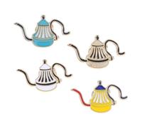 Healvian 4piezas Broches De Cafetera Metálicos Creativos Para Solapa Mochilas Sombreros y Accesorios De Vestir De Color Para Amantes De Café