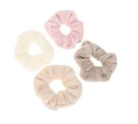 Healvian 4piezas Gomas Pelo Felpa Unidades Cintas Pelo Caballo Tocado Felpa Mujeres