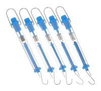 Healvian 5 Básculas de Resorte Cilíndricas Transparentes de 1 Newton, 5, 10, 20 y 30 Gancho Colgante, Escala Dual de Medición Precisa, Herramienta Didáctica para Experimentos de Física