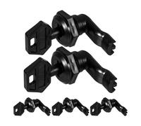 Healvian 5 Juegos de Cerraduras Eléctricas para Armarios Pestillo Giratorio, Color Negro, Cerraduras de Puerta para Cajas de Distribución de Energía, Aptas para Uso Industrial, Comercial