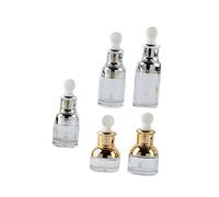 Healvian 5 piezas Botellas de Vidrio con Gotero Recargables Frascos Pequeños para Perfume y Aceites Compactos y Fugas para Viaje y Diario