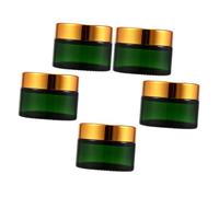 Healvian 5 piezas Botes Vacíos de Crema de Vidrio Frascos Portátiles para Cosméticos Envases Recargables para Cremas y Lociones Almacenamiento Compacto para Viaje y Cuidado Skincare