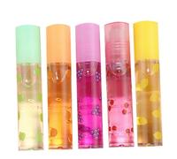 Healvian 5 piezas Brillo Labios Transparente Hidratante con Fruta Bálsamo Labial Protector para Labios Secos Agrietados Color Aleatorio Color Aleatorio