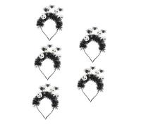 Healvian 5 Piezas Diadema de Halloween con Diseño de y Accesorios para Fiesta de Disfraces y Cosplay para Celebraciones Espeluznantes Temáticos