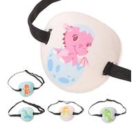 Healvian 5 Uds Parches para Los Ojos para Niños Parche Elástico para El Ojo Perezoso Ajustable 3D Parche para El Ojo Cosplay Gafas de Pirata para Un Ojo Derecho O Izquierdo Ambliopía