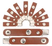 Healvian 50 Clips Porta Credenciales Metálicos Cuero Sujetadores para Insignias Reutilizables Portaetiquetas Nombre para Uso en Oficina Hospital y Suministros Médicos