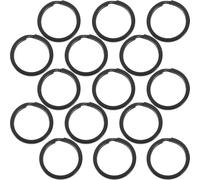 Healvian 50 Llaveros de Metal Redondos Planos 25 MM Negros Anillos Divididos para Bricolaje y Manualidades Suministros para Llaveros a Granel Accesorios Duraderos para Llaves y Oficina