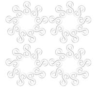 Healvian 500 Clips Forma de S Transparentes para Gomas Elásticas Conectores para Pulseras DIY Accesorios para Hacer Pulseras Telar Recambios para Bandas Elásticas Kit de Ganchos para