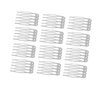 Healvian 50piezas Peines Pelo DIY Accesorios de Peinado de Cinco Dientes Peine de Horquilla para Tocado Color Plateado para Mujeres y Niñas