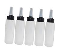 Healvian 5piezas Botella De Limpieza Seco De Sistema De Presión Para Peluquerías Botella De Enjuague Exprimible Para Salón Para Lavado De Cabello