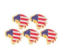 Healvian 5piezas Broche del Día Independencia de Aleación Prendedor de Solapa Bandera de Estados Unidos y Águila Patriótica Conjunto de Pines para Celebraciones Julio