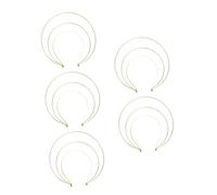 Healvian 5piezas Diadema de Halo de Tres Capas de Metal Tiara Elegante para Mujer Diadema Estilo para Cosplay Renacimiento y Fiestas