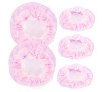 Healvian 5piezas Invisible Para Moños Accesorios Para Cabello De Ballet y Danza Color Rosa Ligero y Transpirable Para Mujeres y Niñas