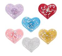 Healvian 6 Fijadores de Corazón para Pintura Gemas, Herramientas Manuales DIY para Fijar Mosaicos, Accesorios para Arte Gemas, Kit de 6 Piezas para Manualidades de Bordado Creativo