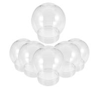 Healvian 6 Globos Transparentes 300 Ml de Plástico Pet con Tapa de Rosca Bolas Vacías Reutilizables para Manualidades Navideñas y Adornos del Hogar