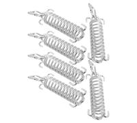 Healvian 6 Juegos Tensor Resorte para Cuerda de Tienda de Campaña, Tensor de Línea de Amarre, Acero Inoxidable Plata, con Mosquetones, para Toldos y Marquesinas, Senderismo y Uso Exterior,