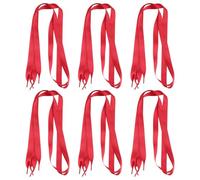 Healvian 6 Pares de Cordones Planos de Satén Reversible 120 CM Color Rojo Intenso Cordones Creativos para Zapatillas Casuales y Calzado Deportivo Accesorios Decorativos y Prácticos