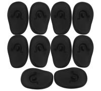 Healvian 6 pares de protectores de oídos de silicona para teñir el cabello, protectores de oídos para la ducha, para el hogar, peluquería, color negro.