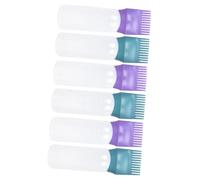 Healvian 6 Piezas Botella Aplicadora Peine para Teñir el Cabello Unidades Escala Graduada Botella de Tinte Cabello Casa