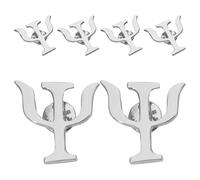 Healvian 6 Piezas Broches de Solapa de Aleación con Símbolo Psi Vintage de Insignias Griegas para Psicólogos Psiquiatras Terapeutas y Estudiantes Accesorio Elegante para Mochila y Sombrero