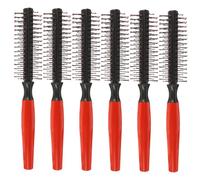 Healvian 6 piezas Cepillos Rodillo Antistáticos para Masaje Peines Profesionales con Dientes Redondeados y Masaje para Desenredar y Moldear Cabello Rizado y