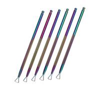 Healvian 6 Piezas Quitesmalte Barra de Raspador de Uñas para Quitar Gel Herramientas para Uñas Empujador de Cutículas Limpiador de Manicura Simple