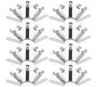 Healvian 60 Piezas Clip de Resorte en Forma de V, Metal Plata, Cabeza Simple y Doble, Instalación Rápida, Conexión Segura, para Kayak y Poste de Tienda, Bricolaje y Exterior