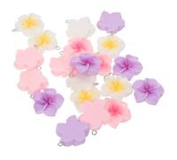 Healvian 60 Piezas Colgantes de Flores de Resina Mini Plumeria Colgantes Coloridos Pequeños Charms Tropicales para Joyería Boho Accesorios para Bodas la Playa y Manualidades Veraniegas