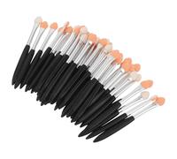 Healvian 60 Pinceles Pequeños de Esponja para Pintar 85 CM Mango Negro y Esponja Blanca Aplicadores Suaves para Acuarela Mezcla de Tinta y Manualidades DIY Herramientas Reutilizables