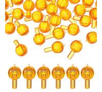 Healvian 60 Unidades Bombillas de Plástico Forma de Calabaza para Árbol de Halloween, Accesorio Ligero Diseño Creativo para Decoración DIY