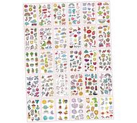 Healvian 60hojas Cartoon Pegatinas De Cuerpo Impermeables y Lavables Adorables Para Niñas y Fiestas