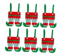 Healvian 6piezas Bolsa de Dulces de Elfo Creativa Bolsa de Obsequio de Navidad Delicada Suministros para Fiestas para Decoración de Navidad y Regalos