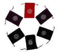 Healvian 6piezas Bolsa Tarot Unidades De Terciopelo Con Cordón Para Almacenamiento Pequeña y Flexible Para Cartas Joyería y Neceser De Viaje