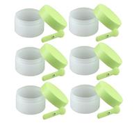 Healvian 6piezas Botella Desmaquillante De Plástico Rellenable Envases Vacíos Para Cosméticos Portátiles Para Guardar Loción y Con Tapa y Cuchara Para Facial