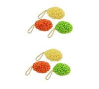 Healvian 6piezas Esponja De Baño Forma De Panal Esponja Limpiadora y Exfoliante Para Ducha y Cuidado Corporal Mezcla De Asa Para Uso Conveniente