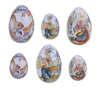 Healvian 6piezas Huevos Decorados De Hojalata Para Pascua Cajas Pequeñas Para Dulces Cajas Artesanales Para Huevos De Chocolate y Festivales