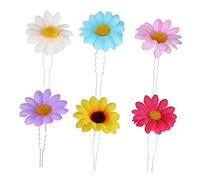 Healvian 6piezas Shape Hairpins with Simulation Design for Updo Hairstyles Light Rosy and Hair Accessories for Weddings and Parties