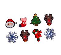 Healvian 8 Piezas Broches Navideños de Dibujos Animados Broches Divertidos para Decorar Disfraces para Fiesta de Navidad de Bisutería Estilos Variados Estilo Aleatorio