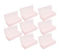 Healvian 8 Piezas maletin manicura cajas de plastico almacenaje herramienta x Caja de herramientas Almacenamiento de accesorios de uñas organizador manicura Pink