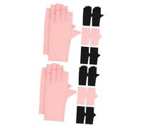 Healvian 8pares Guantes De Uv Para Manicura De Guantes Sin Dedos Comodidad y Elasticidad Para Uñas De Gel y Uso Diario Protección Uv Para Manos Durante Manicura y Conducción