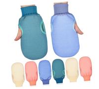 Healvian 8piezas Guantes Exfoliantes Para Ducha De Manopla Exfoliante Corporal De Microfibra Para Baño y Cuidado Piel Para Hombres y Mujeres