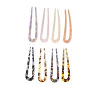 Healvian 8piezas Horquilla Forma Para Moño De Palillo Cabello De Tortuga Horquilla Cabello De Estilo Francés