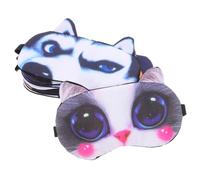 Healvian 8piezas Máscara De Ojos Cómoda Expresión De Mascota Diseño De Dibujos Animados De Gato y Perro Antifaz Para Dormir Adecuado Para Viajes Siestas y Nocturnos