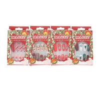 Healvian 96 Piezas Parches para Decoración de Uñas Uñas Postizas Navideñas de Cobertura Completa para Adornos Navideños Manicura Pack para Mujeres y Niñas