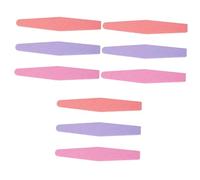 Healvian 9piezas Uñas Diseño Romboidal Naranja Rosa Para Manicura y Pulido De Uñas Naturales y Artificiales