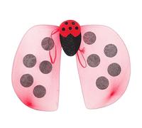 Healvian Accesorios de ala de mariquita disfraz de mariquita para condujo chicas disfraz de alas de mariquita vestir a la mariquita el plastico rojo Color Aleatorio
