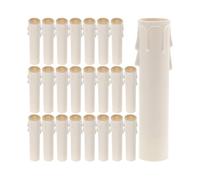 Healvian Accesorios para Candelabros 24 Fundas de Vela en Forma de Lágrima, Cubiertas para Portalámparas en Lámparas de Techo, Adecuado para Pasillos y Cocinas, 4.13 Pulgadas